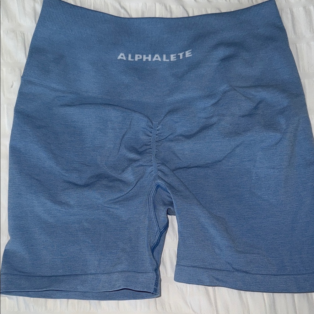 Alphalete Women's Washed Denim 4.5” Bike Shorts
